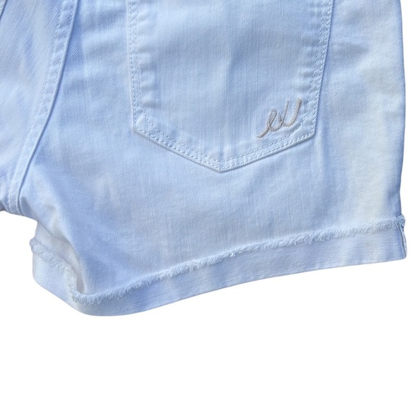 Express (Size 4 - EUC) White Denim Cuffed Shorts - 4” Inseam - Picture 6 of 11
